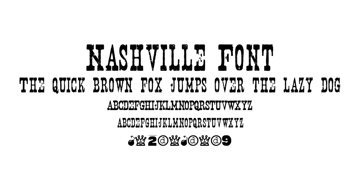 Nashville Font preview