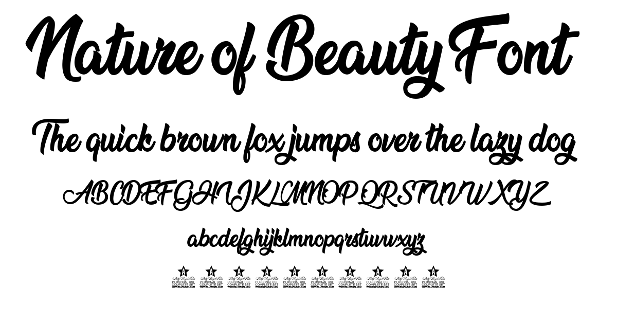 Nature of Beauty Font preview