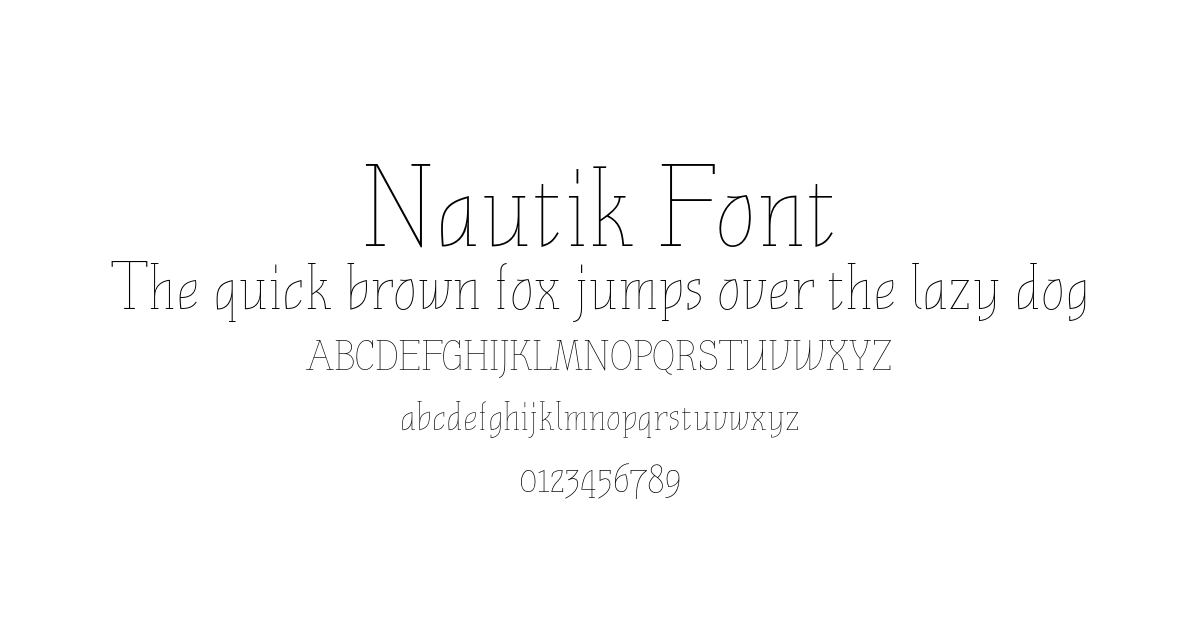 Nautik Font preview