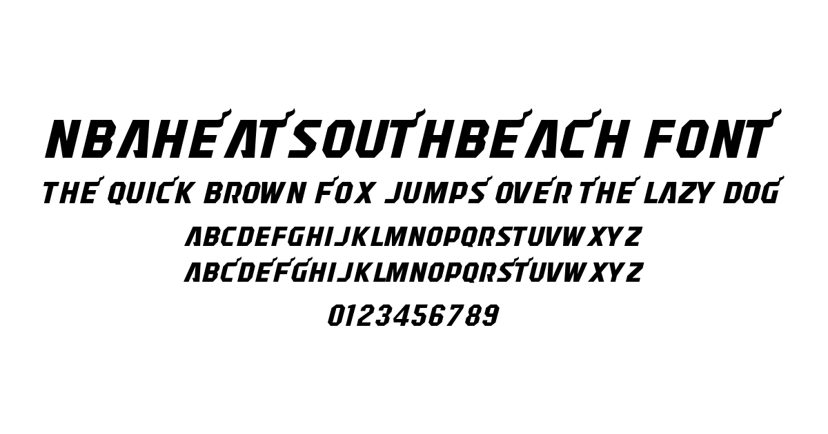 NBAHeatSouthBeach Font font preview