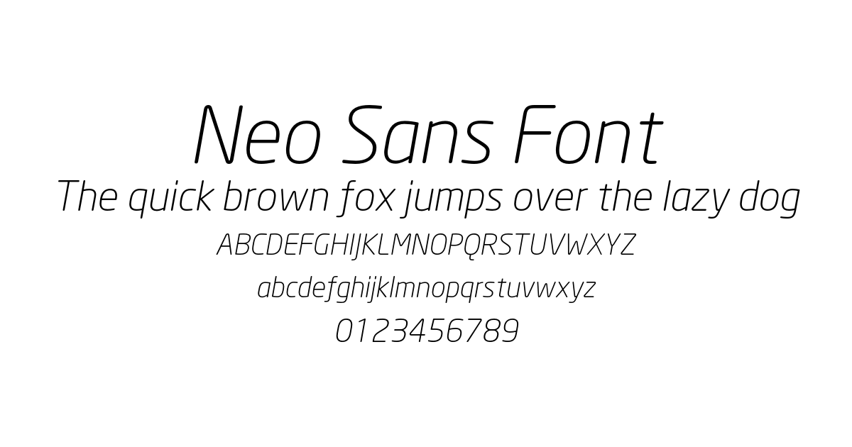 Neo Sans Font font preview