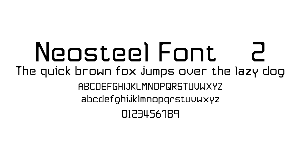 Neosteel Font    2 font preview
