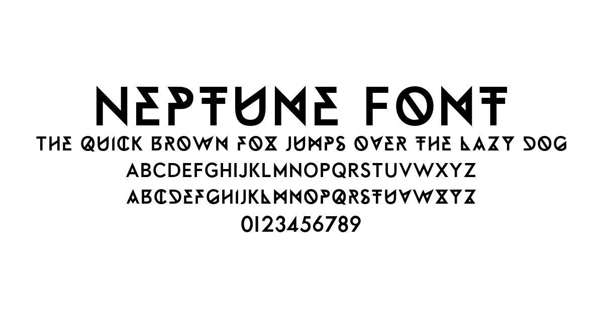Neptune Font font preview