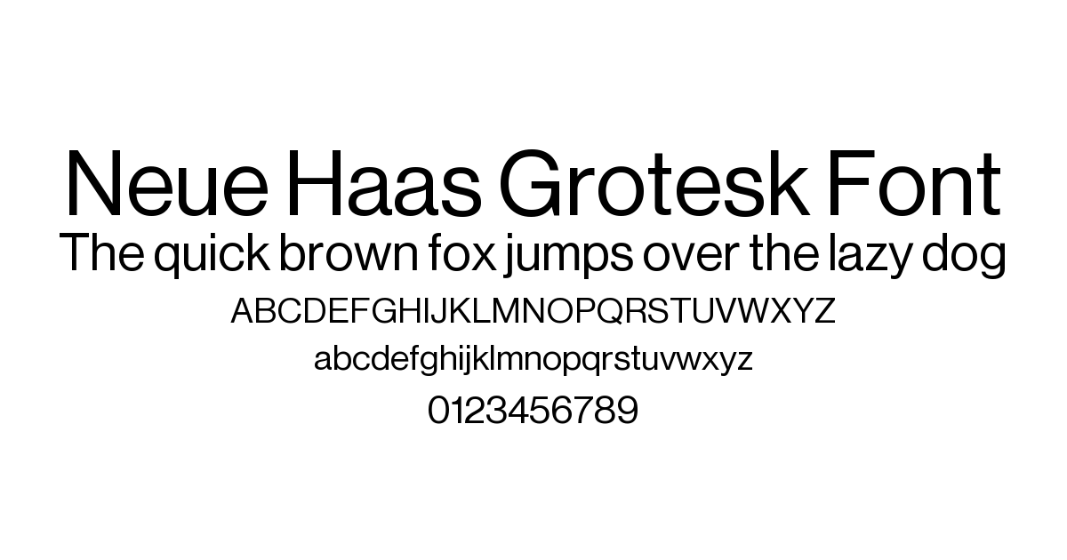 Neue Haas Grotesk Font preview