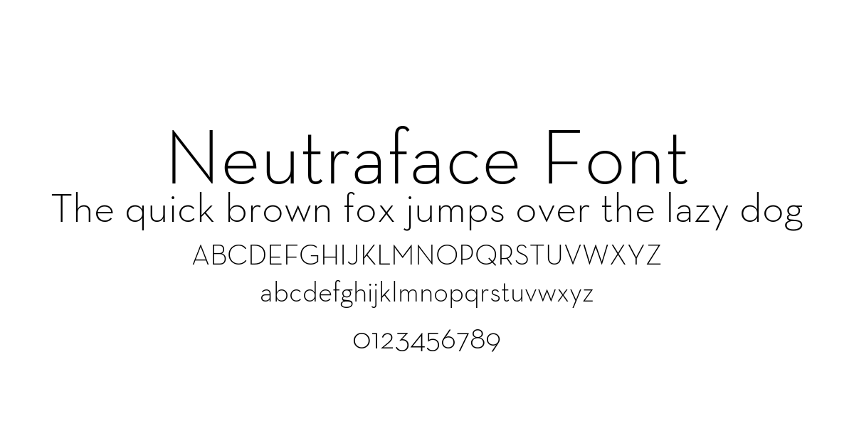 Neutraface Font font preview