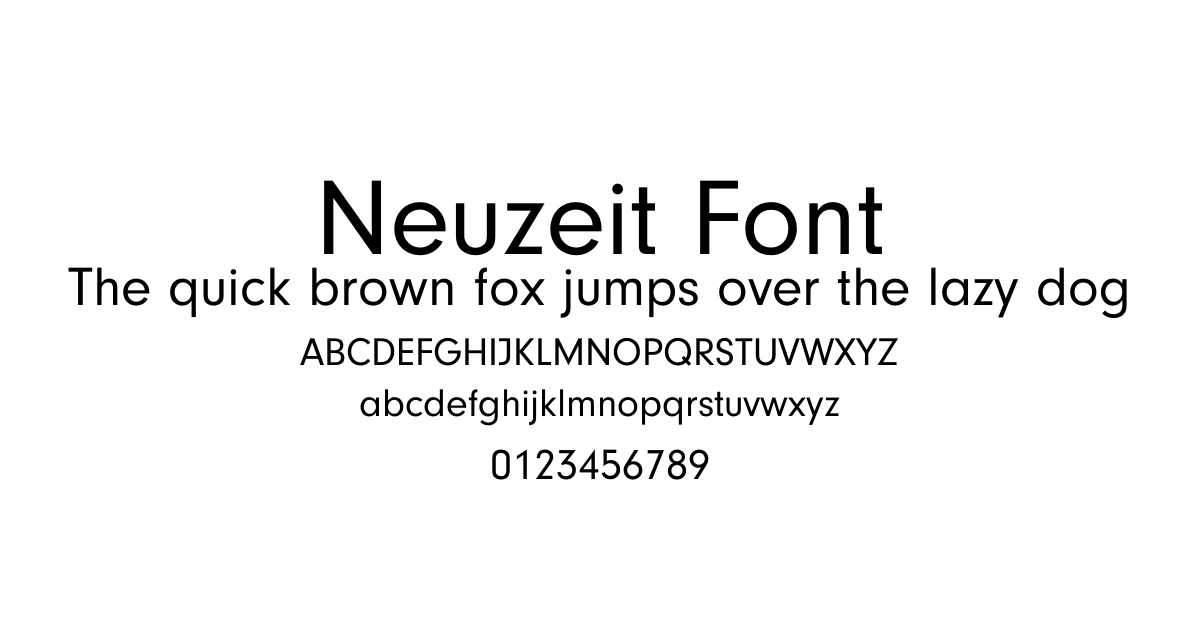 Neuzeit Font preview
