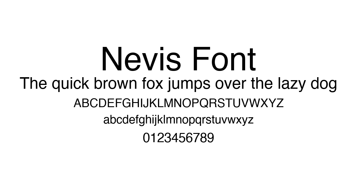 Nevis Font preview