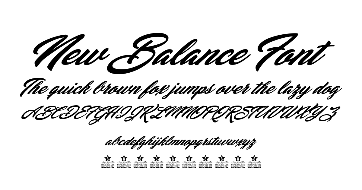 New Balance Font preview