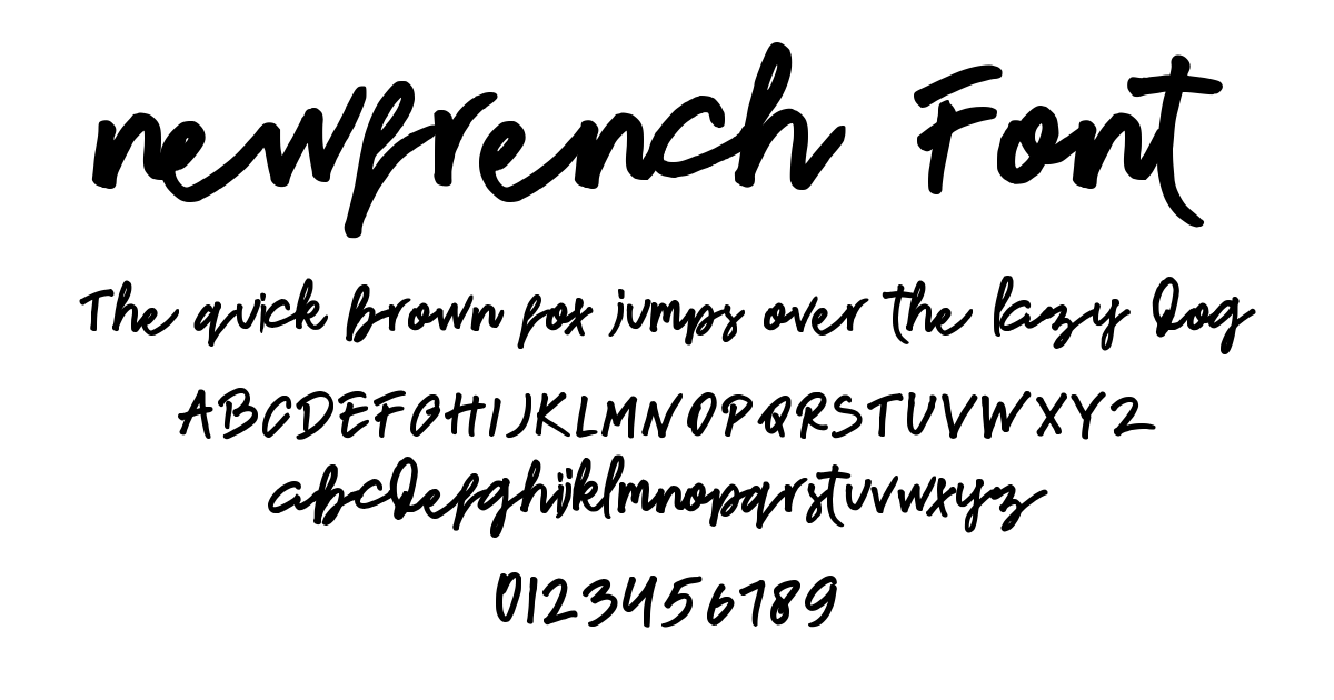 newfrench Font font preview