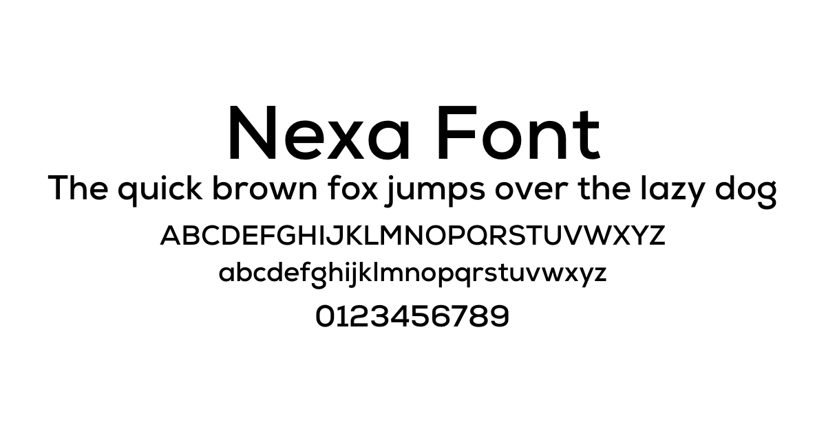 Nexa Font preview