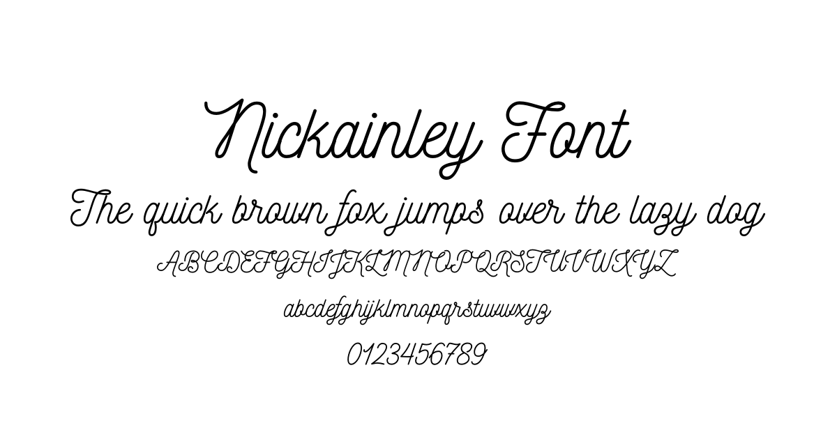 Nickainley Font preview