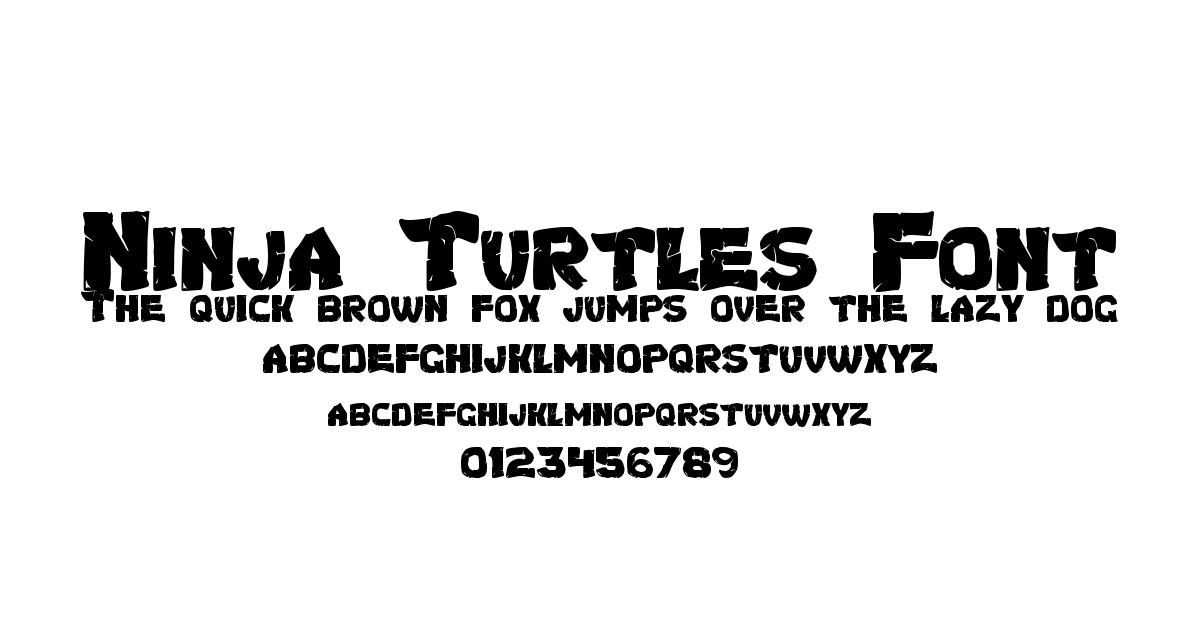 Ninja Turtles Font preview