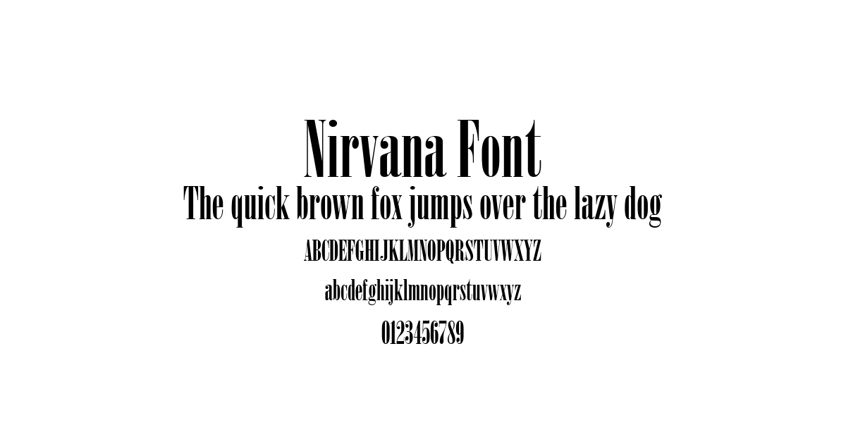 Nirvana Font font preview