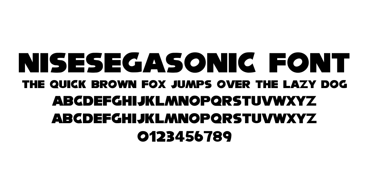 NiseSegaSonic Font font preview