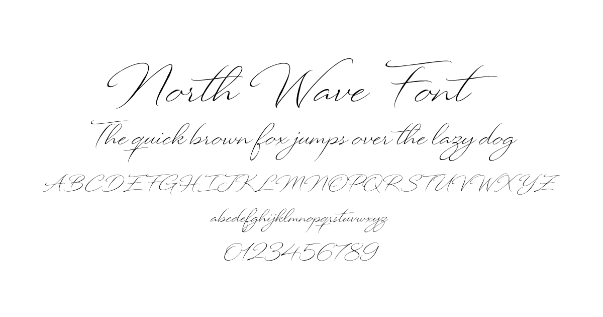 North Wave Font font preview