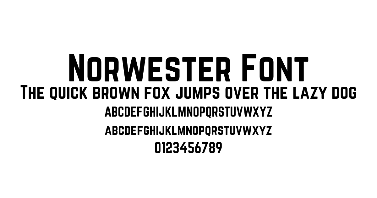 Norwester Font preview