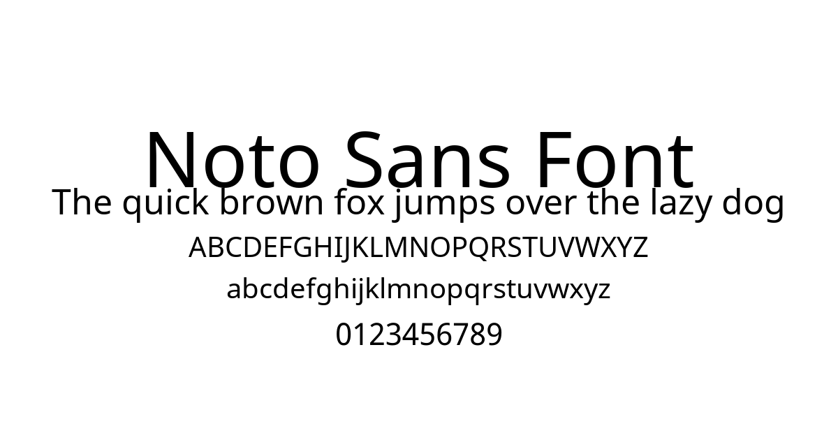 Noto Sans Font font preview