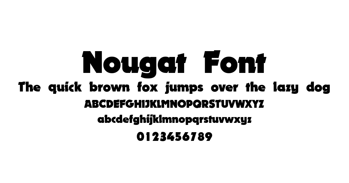 Nougat Font preview