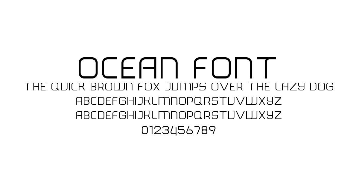 Ocean Font preview