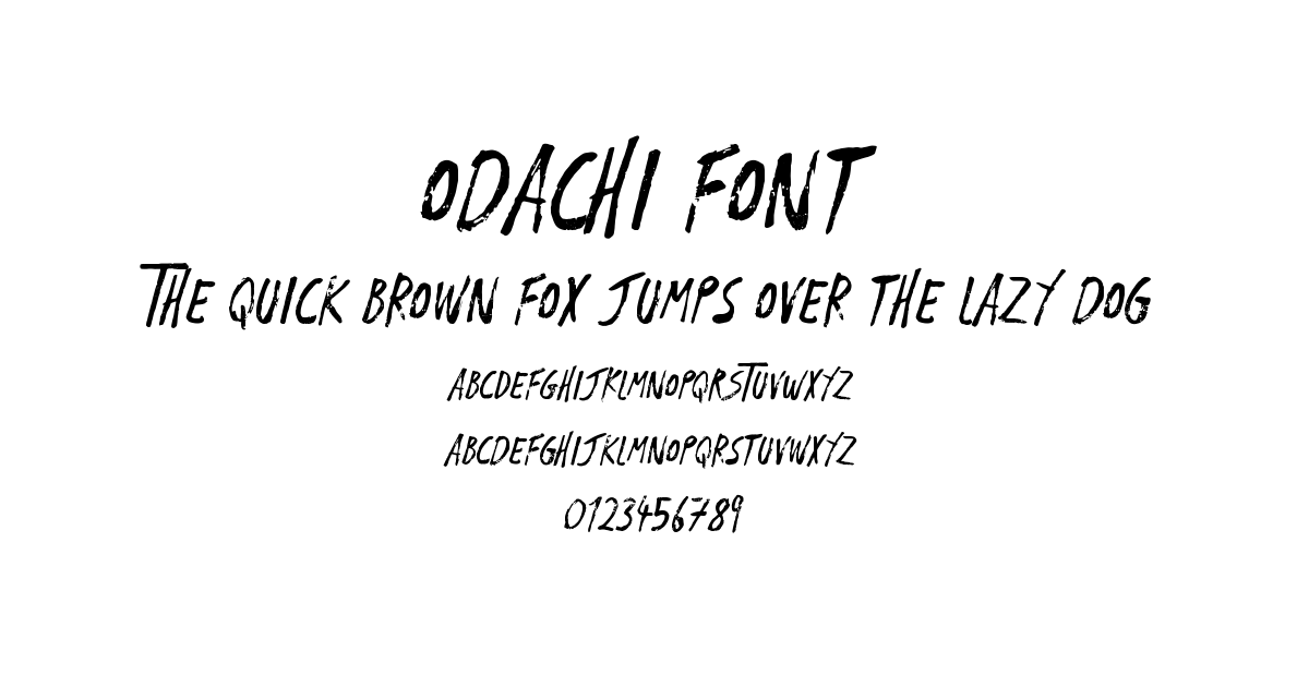 Odachi Font font preview
