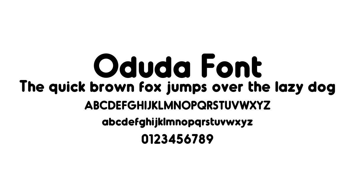 Oduda Font font preview