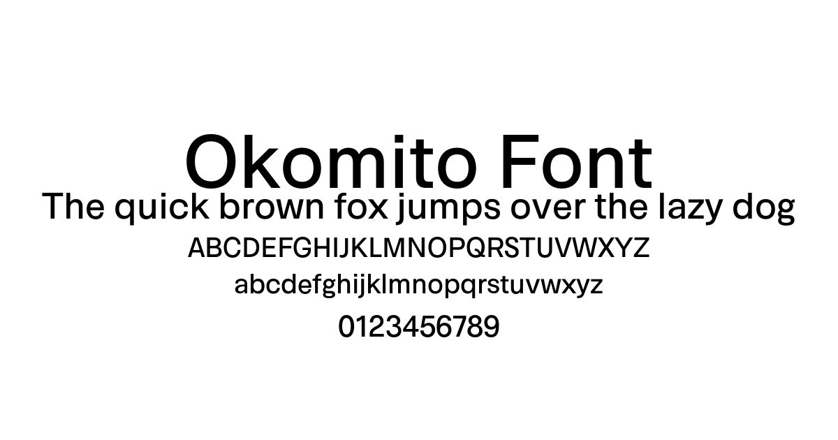 Okomito Font font preview