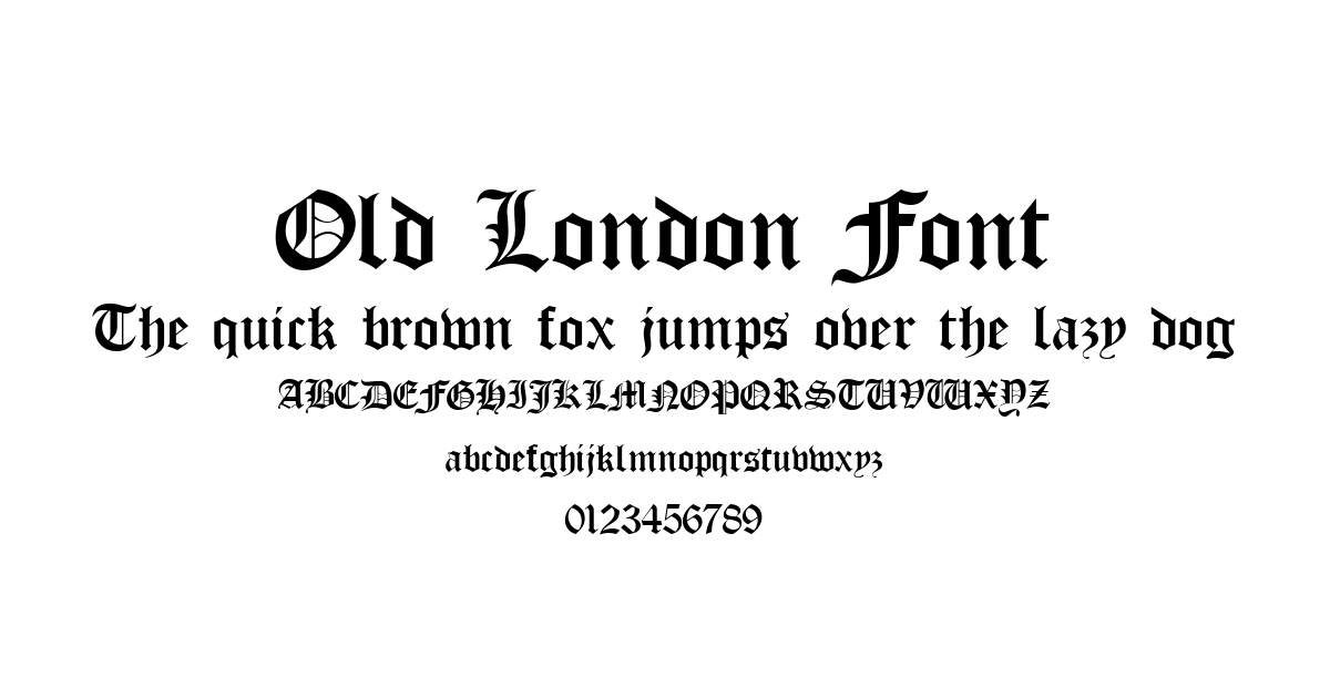 Old London Font font preview