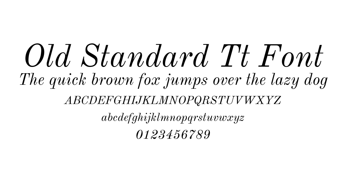 Old Standard Tt Font preview