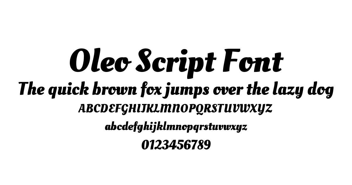 Oleo Script Font font preview