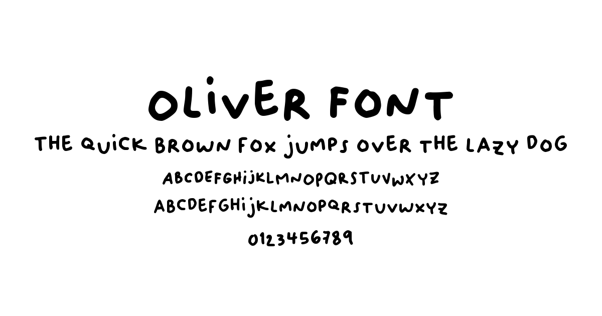 Oliver Font font preview