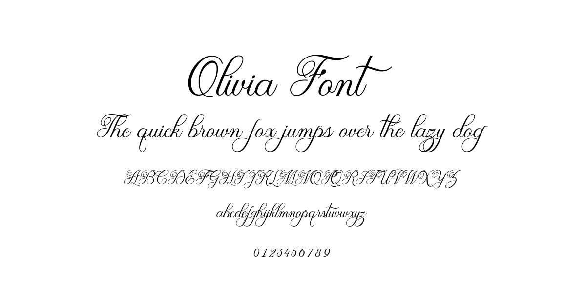 Olivia Font font preview