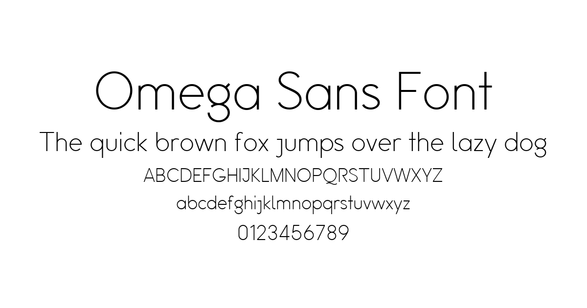 Omega Sans Font font preview