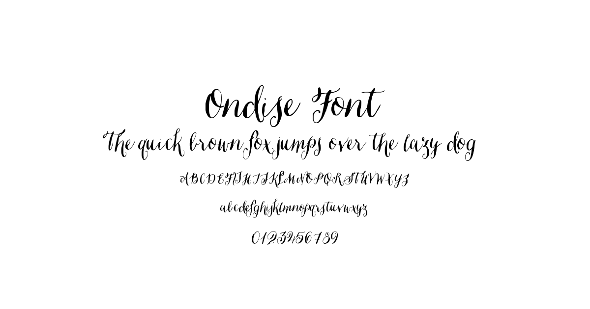 Ondise Font preview