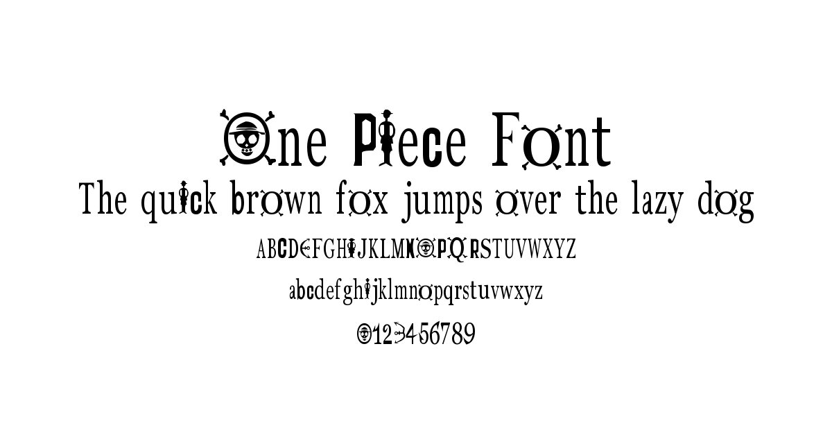 One Piece Font preview