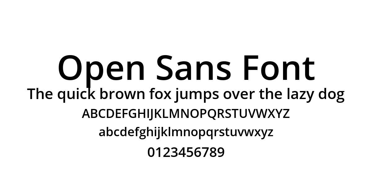 Open Sans Font font preview