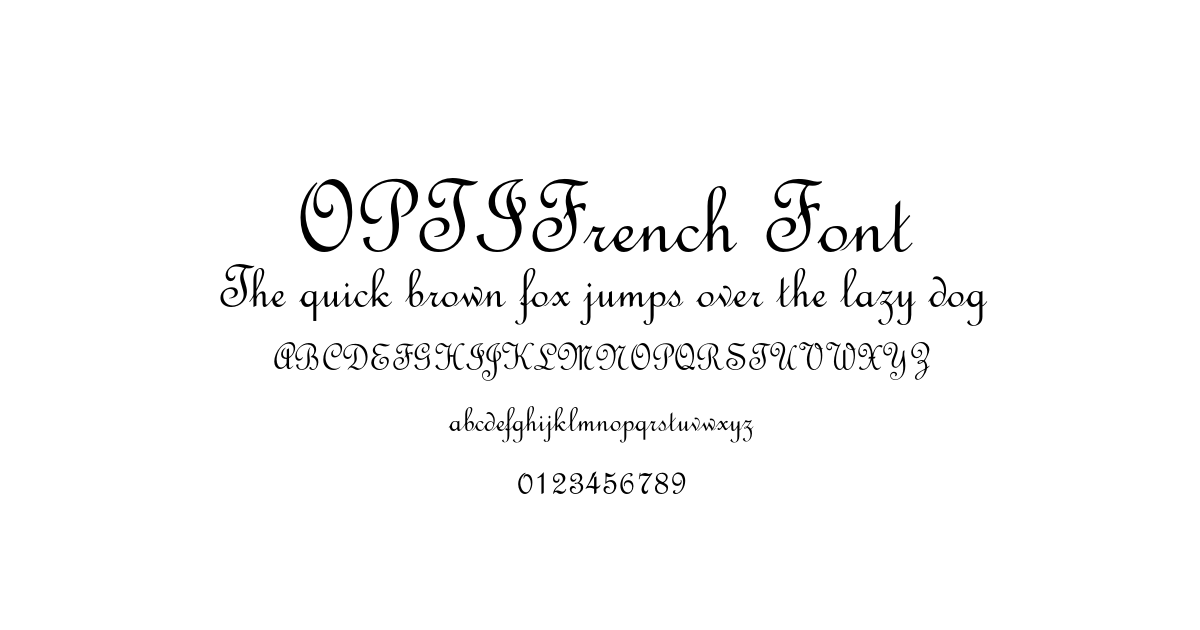 OPTIFrench Font font preview