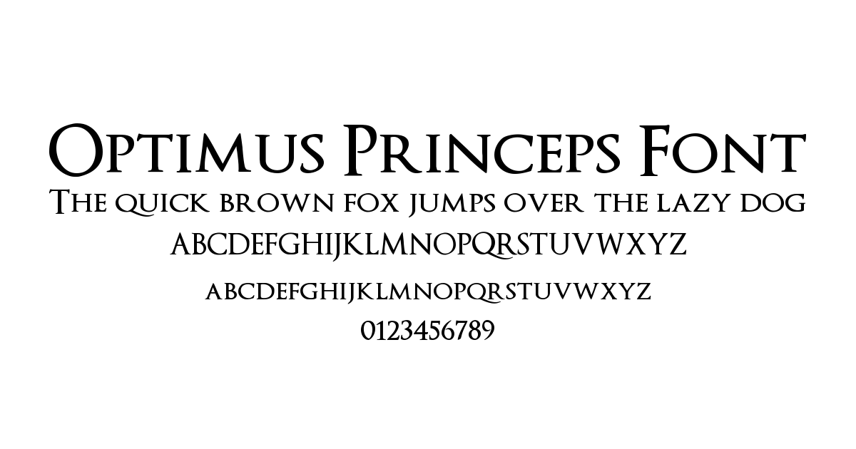 Optimus Princeps Font font preview