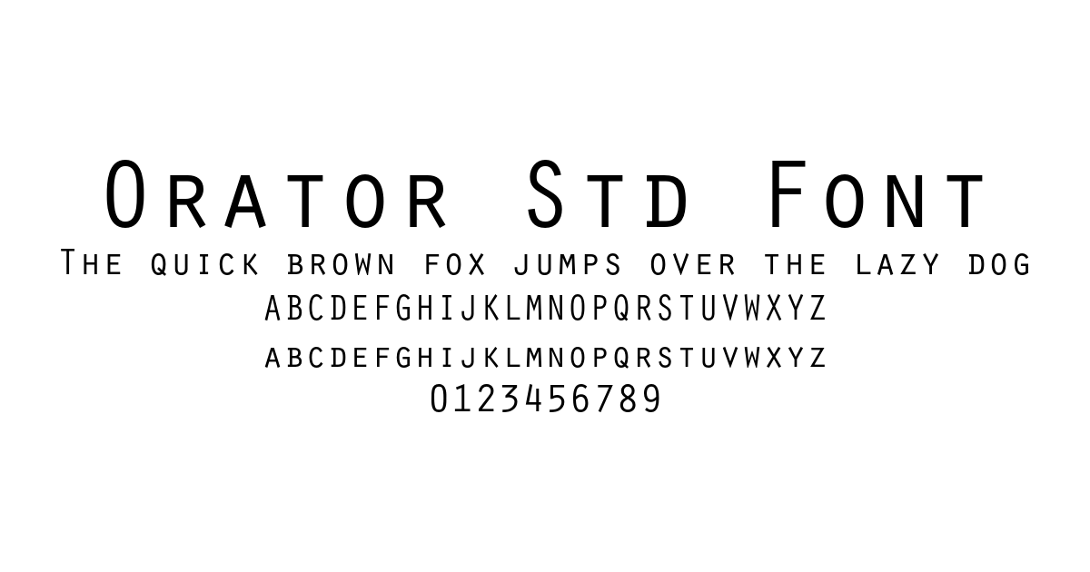 Orator Std Font font preview