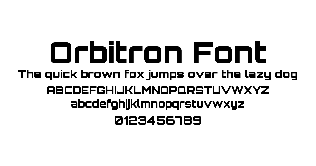 Orbitron Font preview