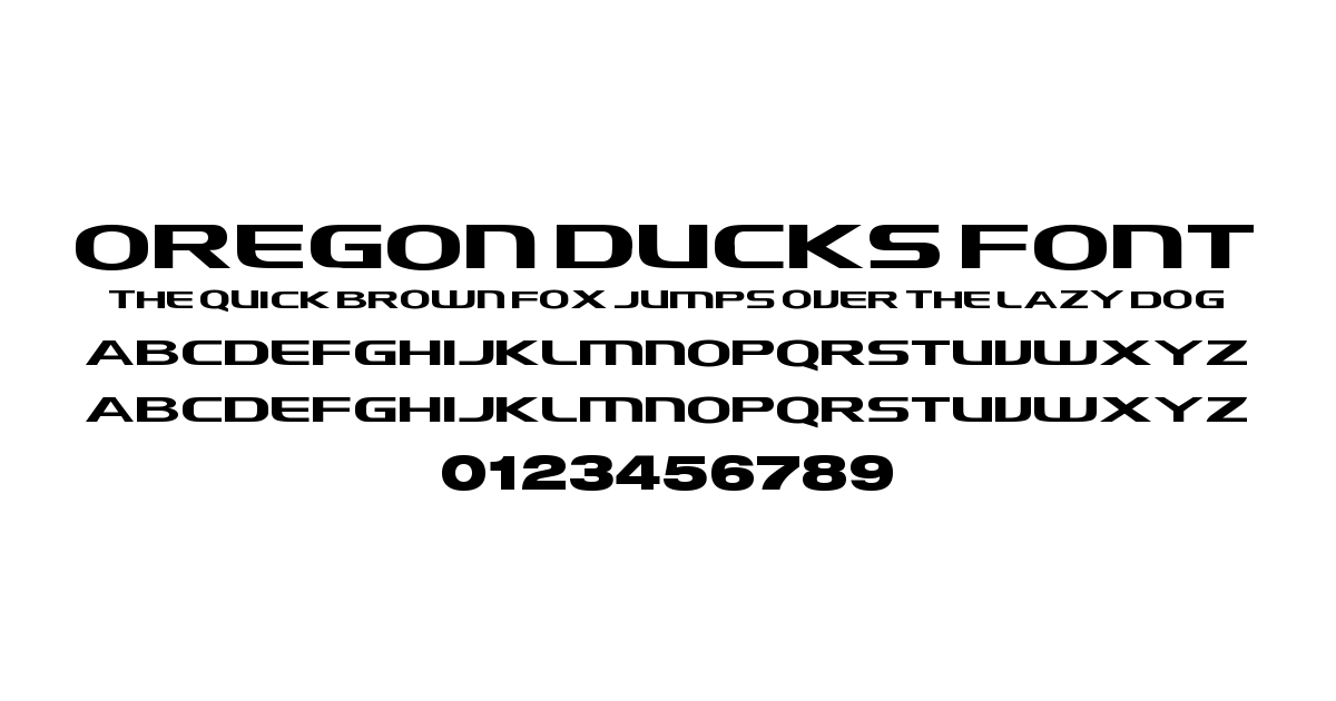 Oregon Ducks Font font preview