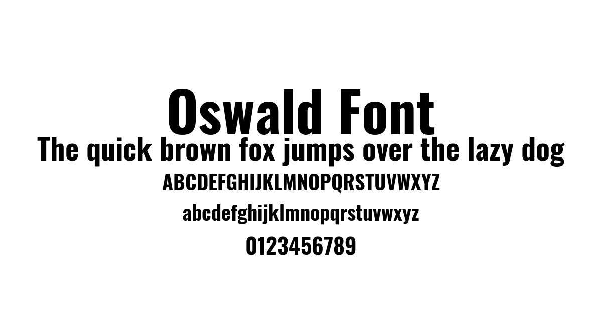 Oswald Font font preview