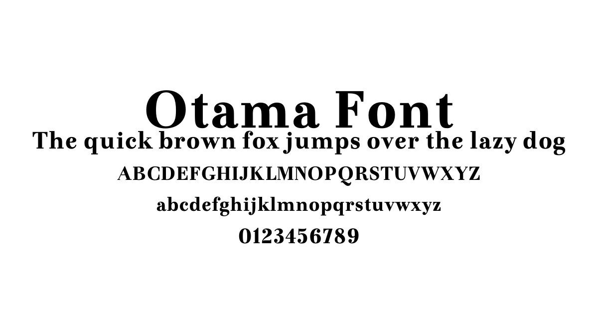 Otama Font font preview