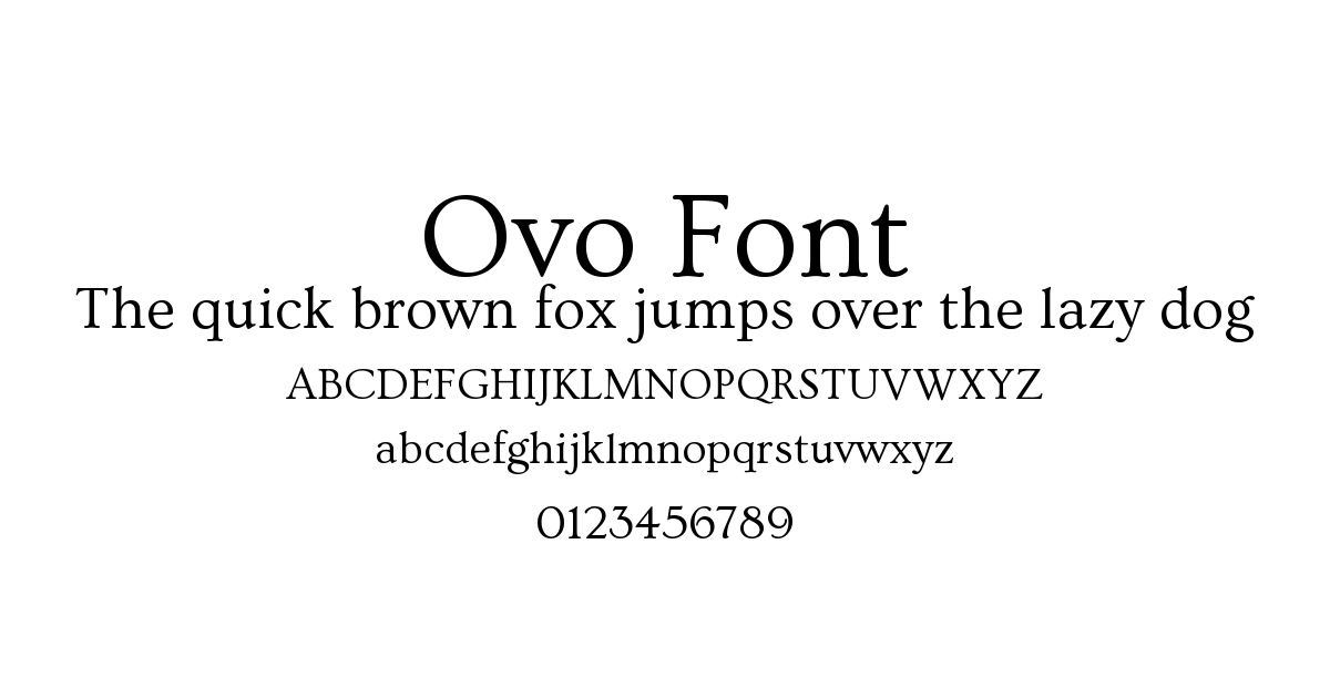 Ovo Font font preview