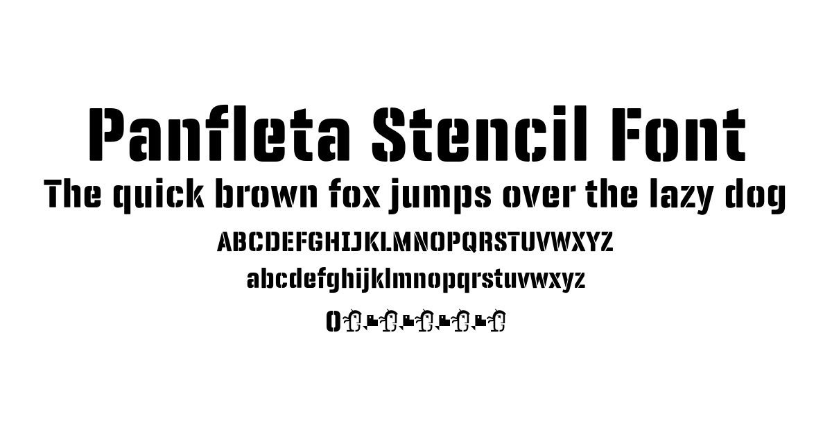 Panfleta Stencil Font preview