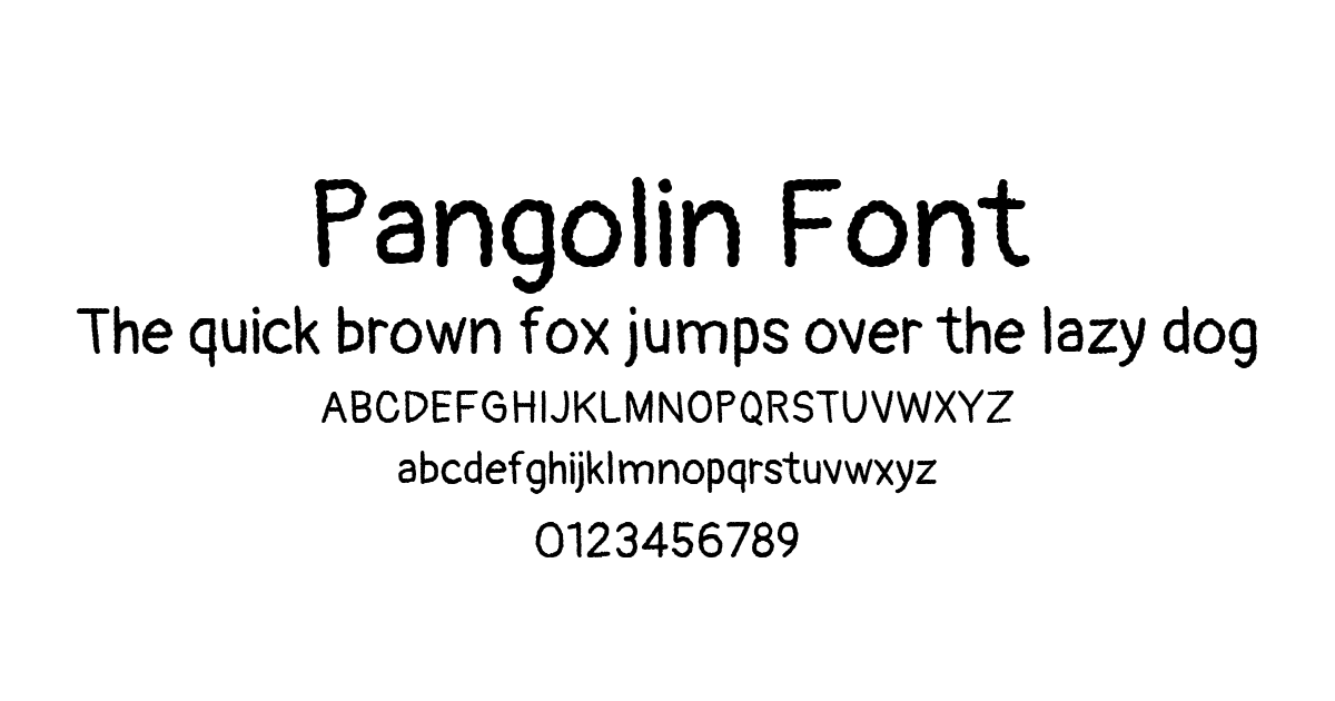 Pangolin Font font preview