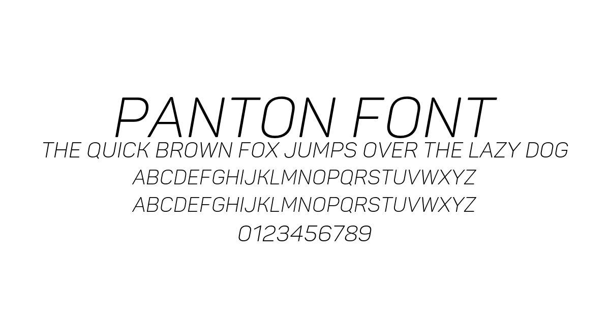 Panton Font font preview