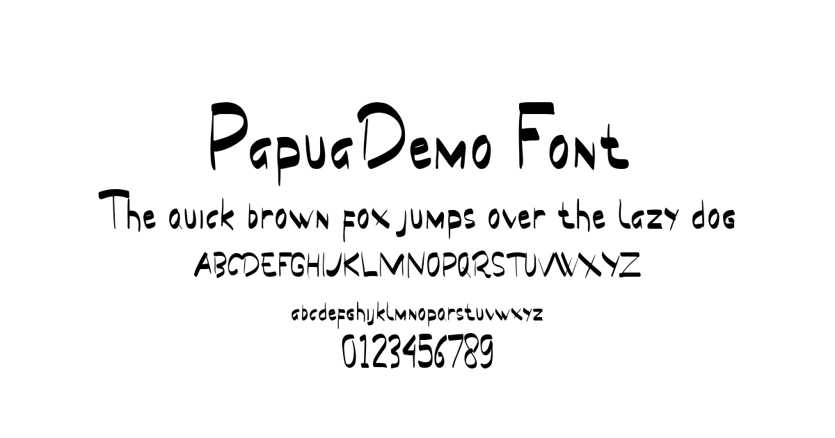 PapuaDemo Font font preview
