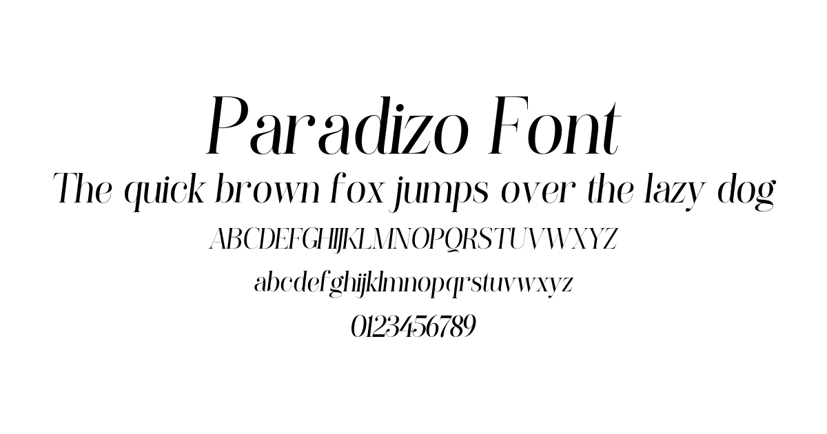 Paradizo Font preview
