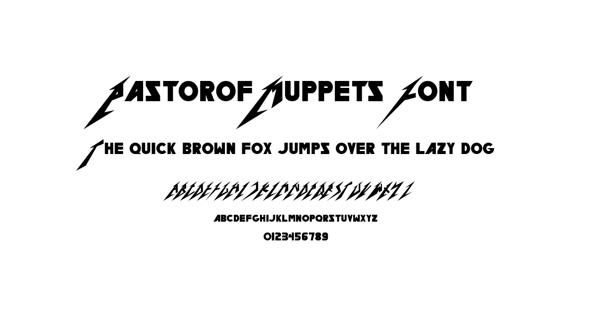 PastorofMuppets Font preview