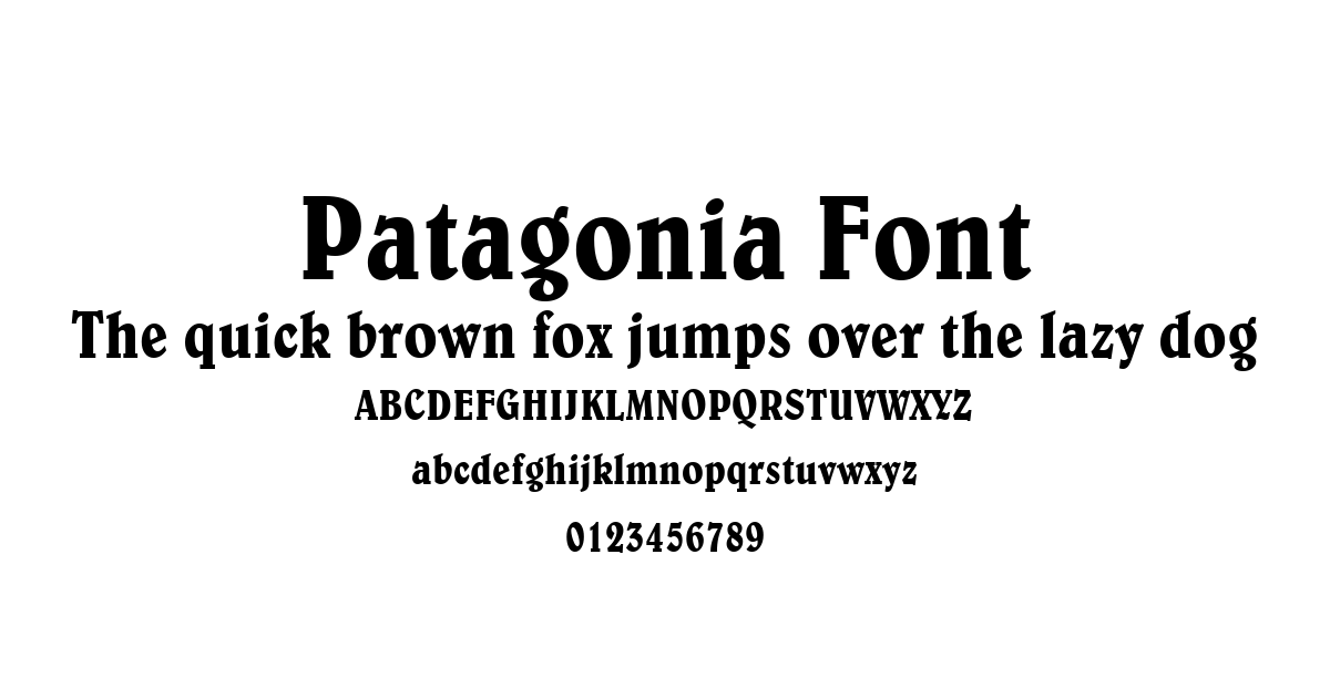 Patagonia Font preview